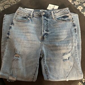 Forever 21 Light Blue Distressed Skinny Jeans